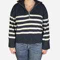 Stickad tröja med half-zip (M) - Evinto