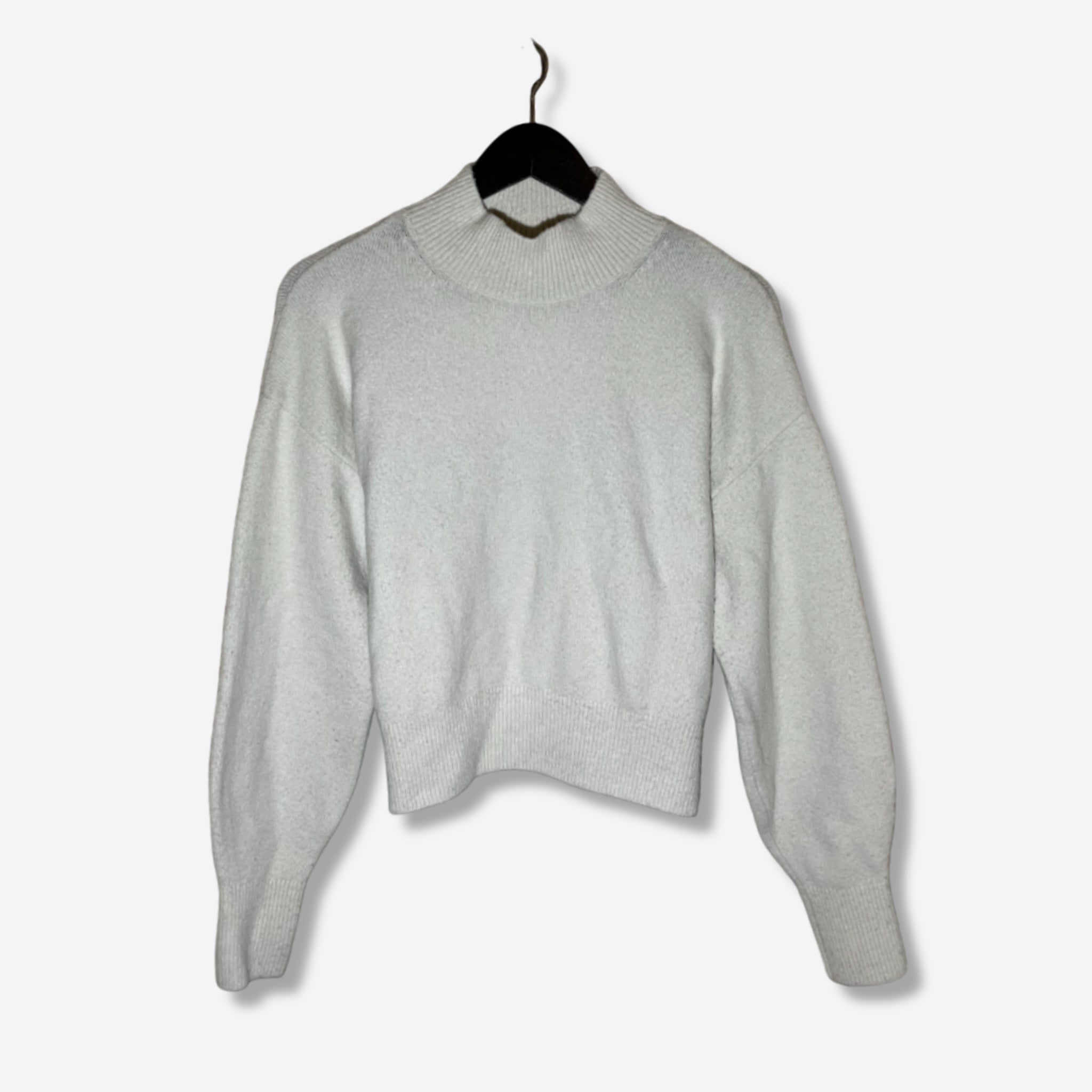 Stickad tröja med halvpolo (S) - Evinto