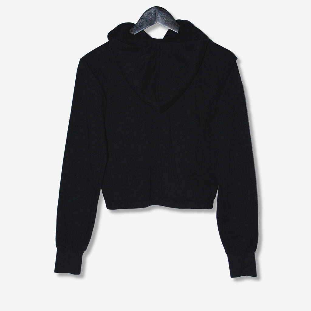 Svart Hoodie med stripe (M) - Evinto