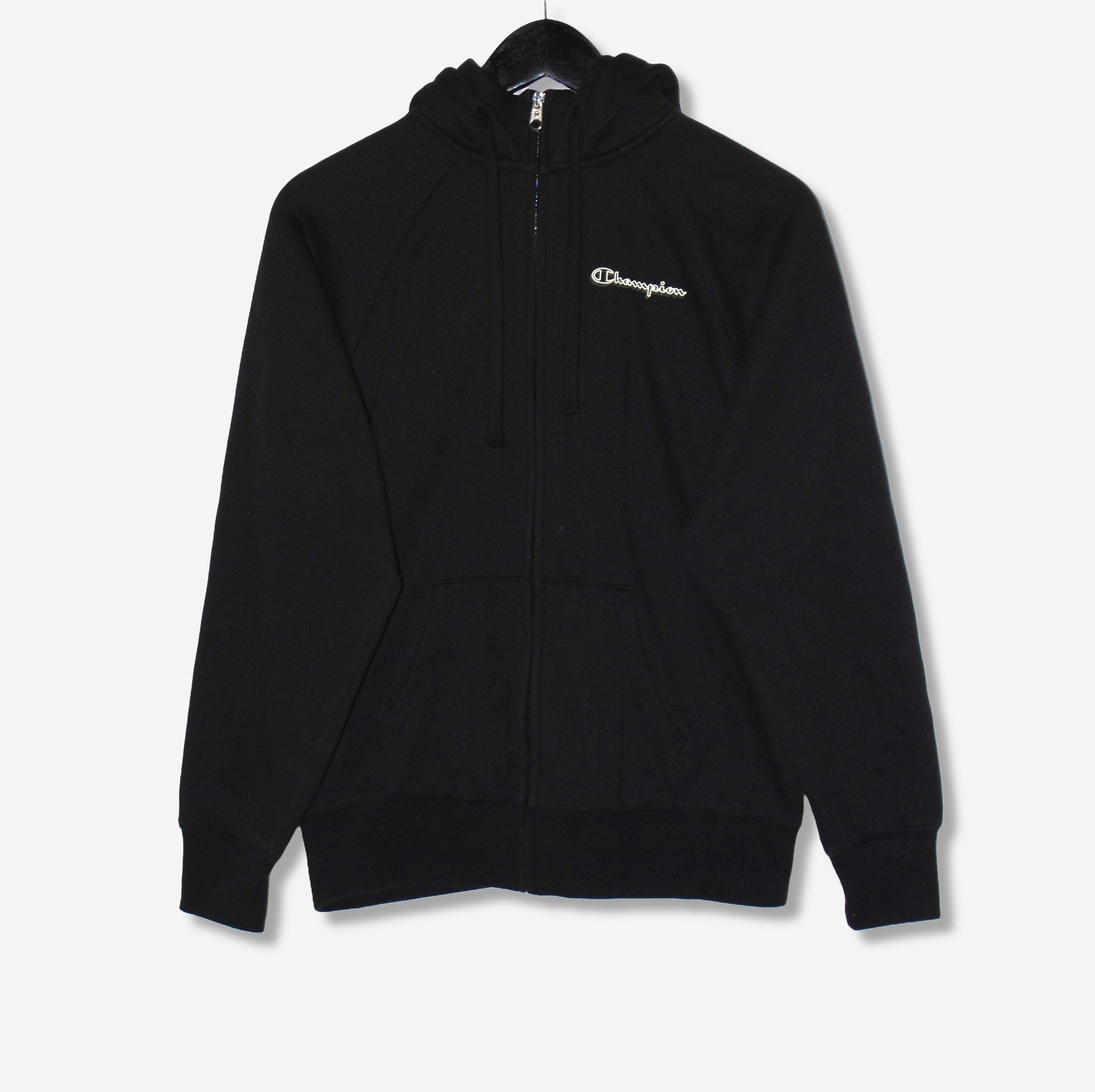 Svart Hoodie med zip (S) - Evinto