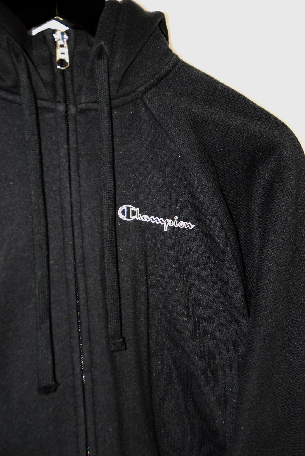 Svart Hoodie med zip (S) - Evinto