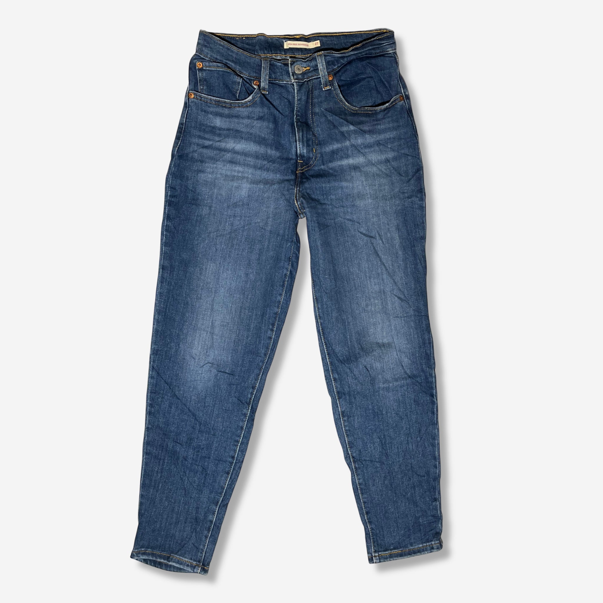 High Rise Boyfriend Jeans (W27 x L27) - Evinto