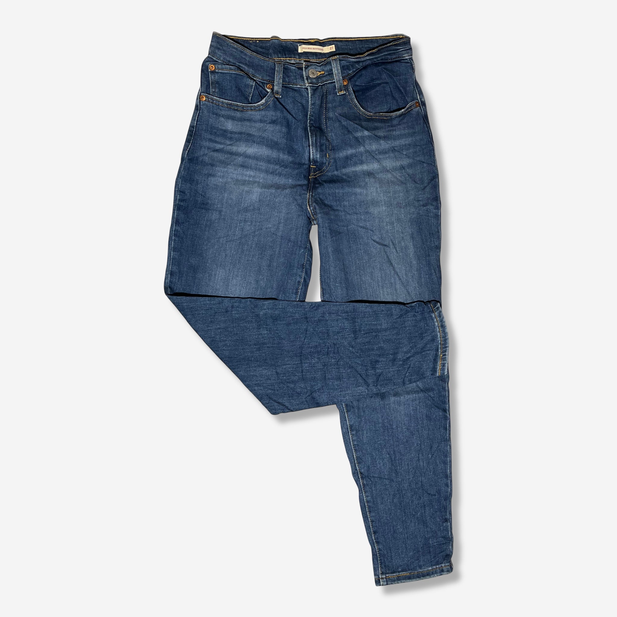High Rise Boyfriend Jeans (W27 x L27) - Evinto