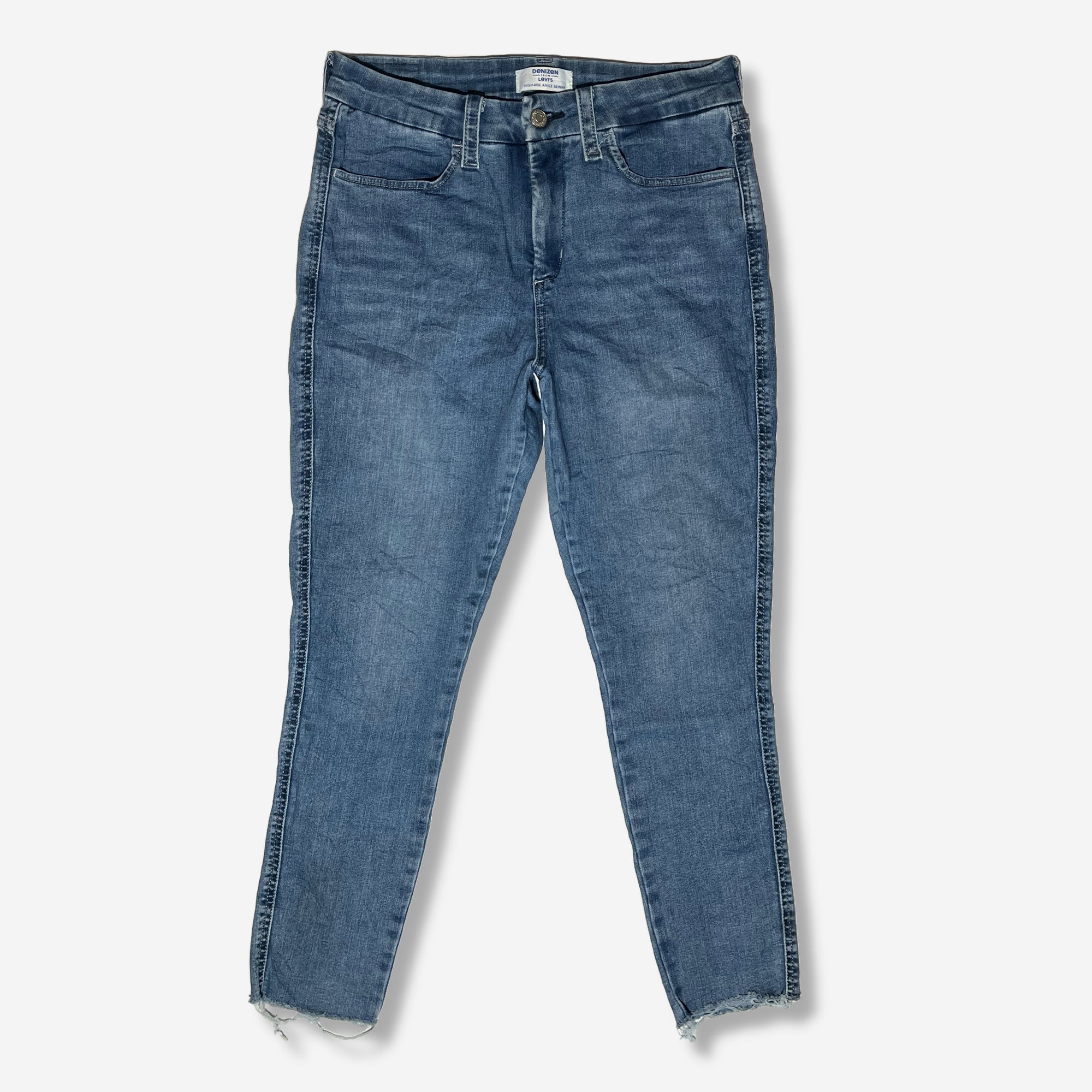 High Rise Ankle Skinny Jeans (W31 x L27) - Evinto