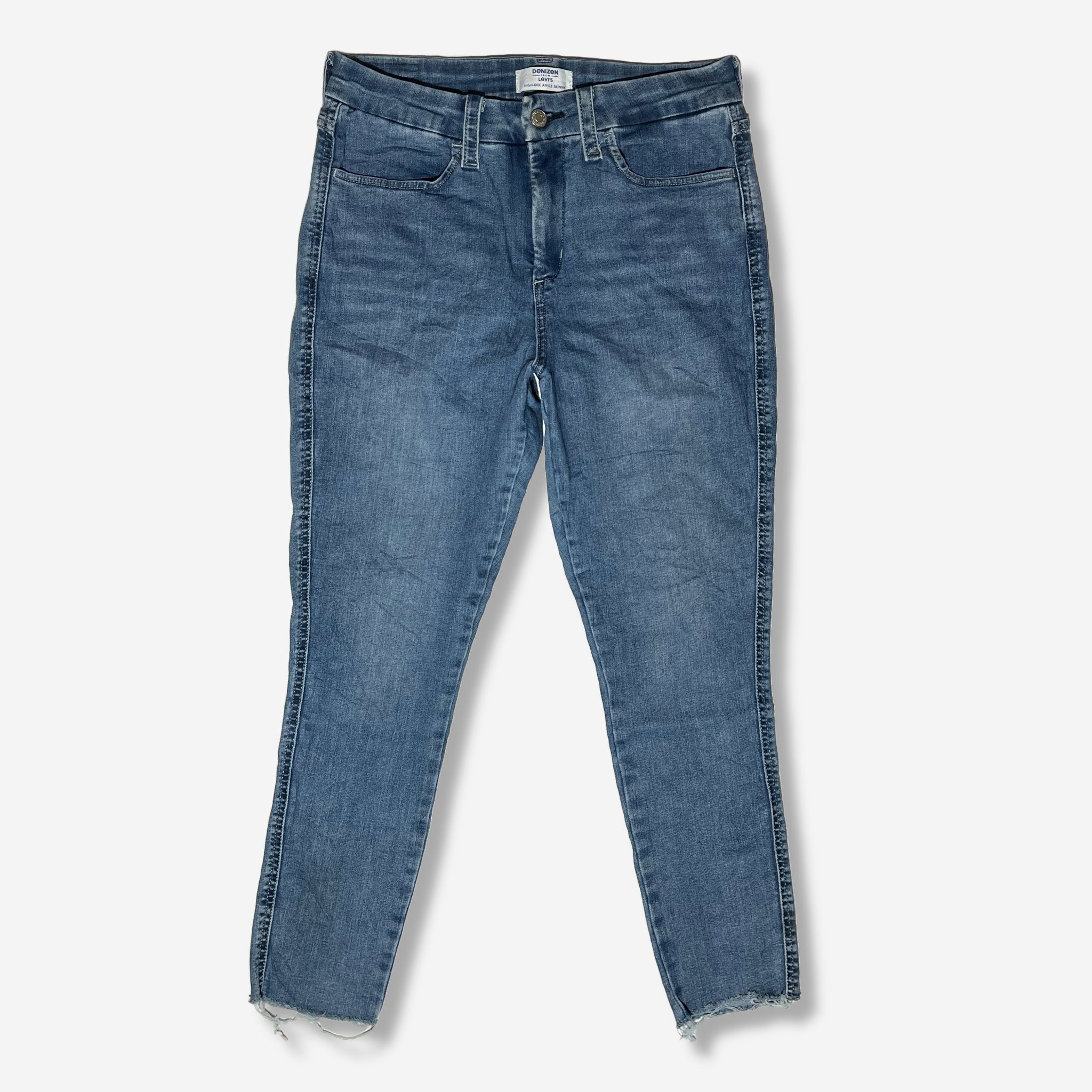 High Rise Ankle Skinny Jeans (W31 x L27) - Evinto