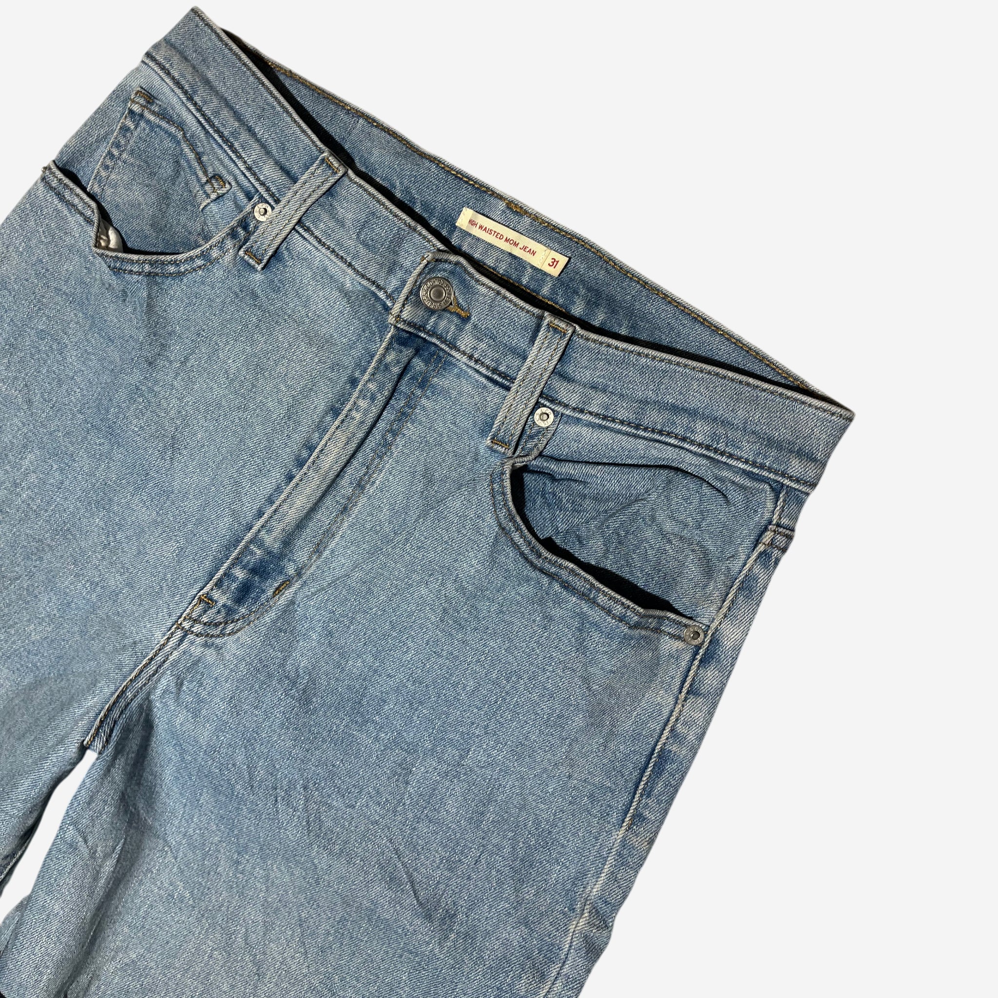 High Waisted Mom Jeans (W31 x L27) - Evinto
