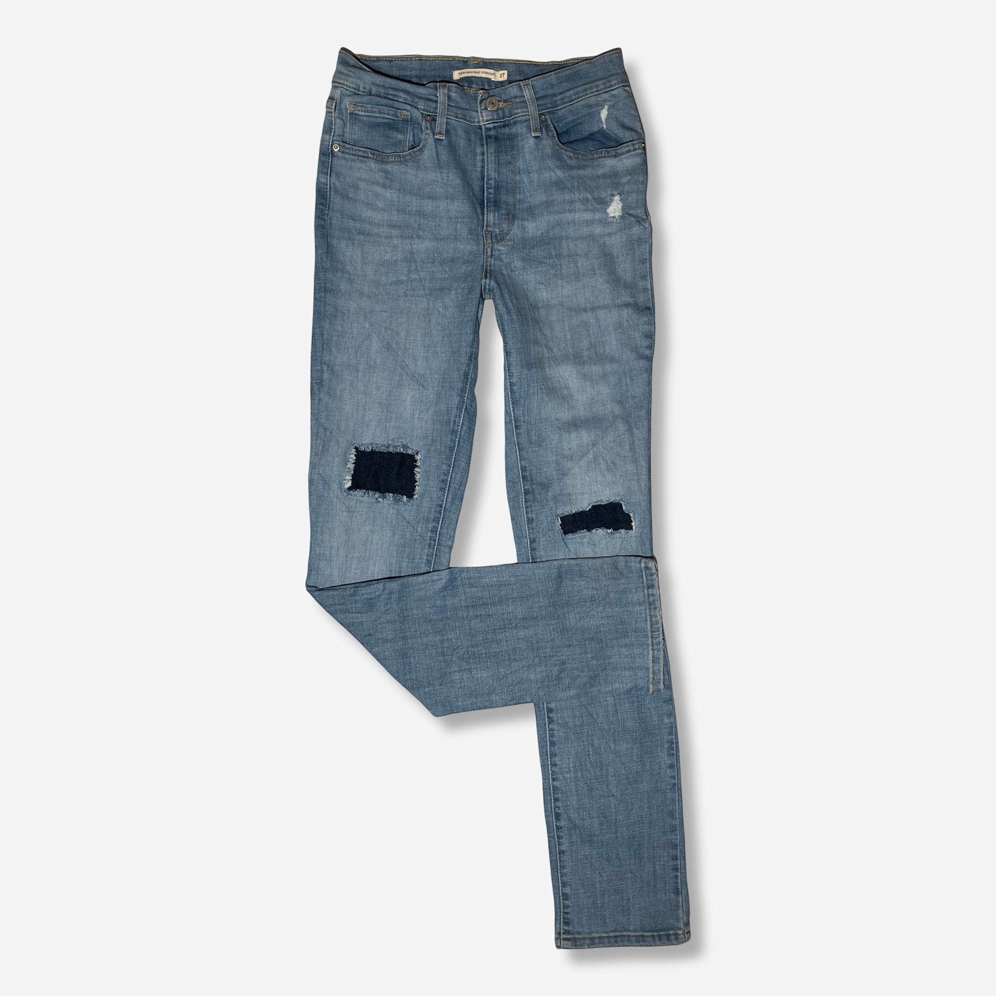 724' High Rise Straight Jeans (W27 x L32) - Evinto