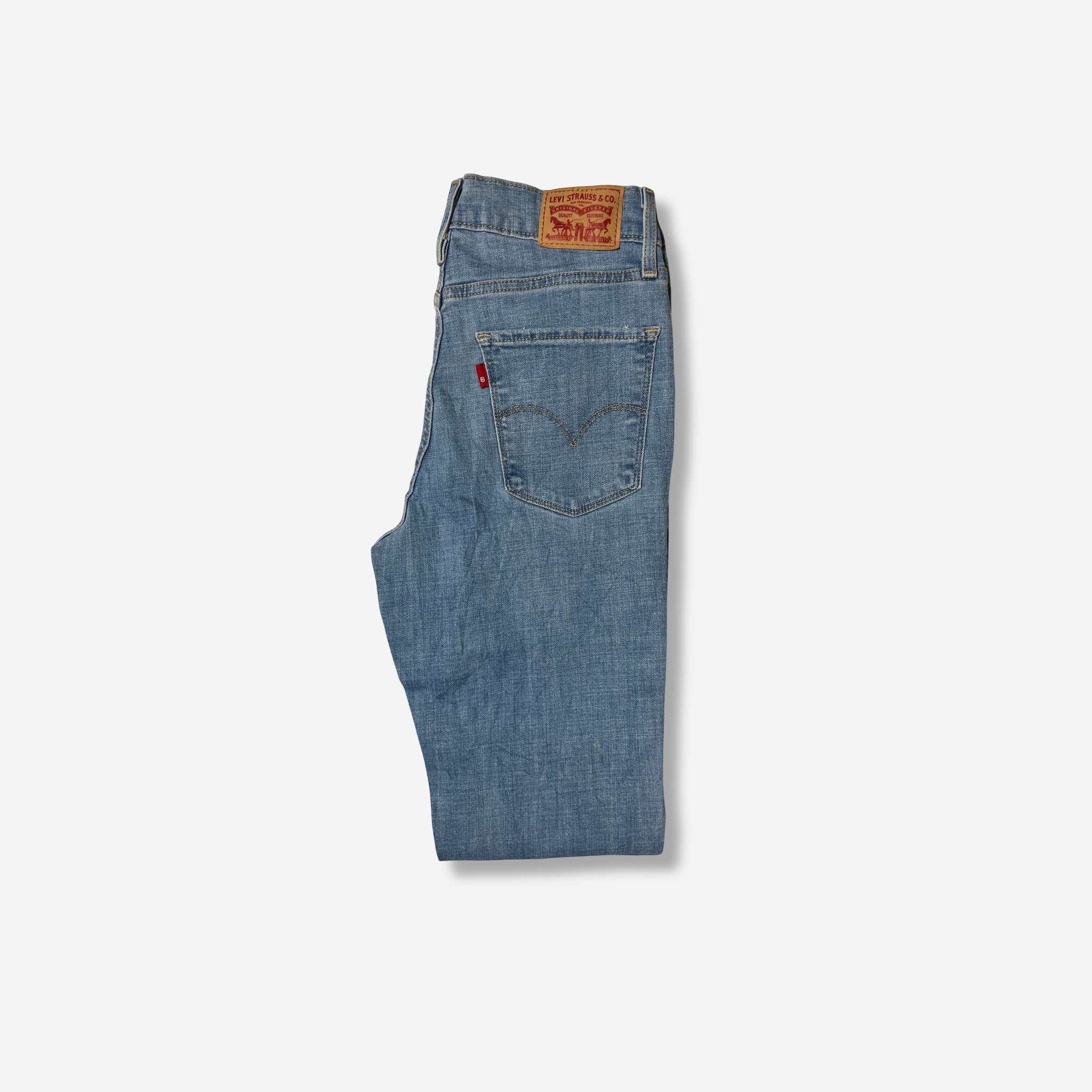 724' High Rise Straight Jeans (W27 x L32) - Evinto