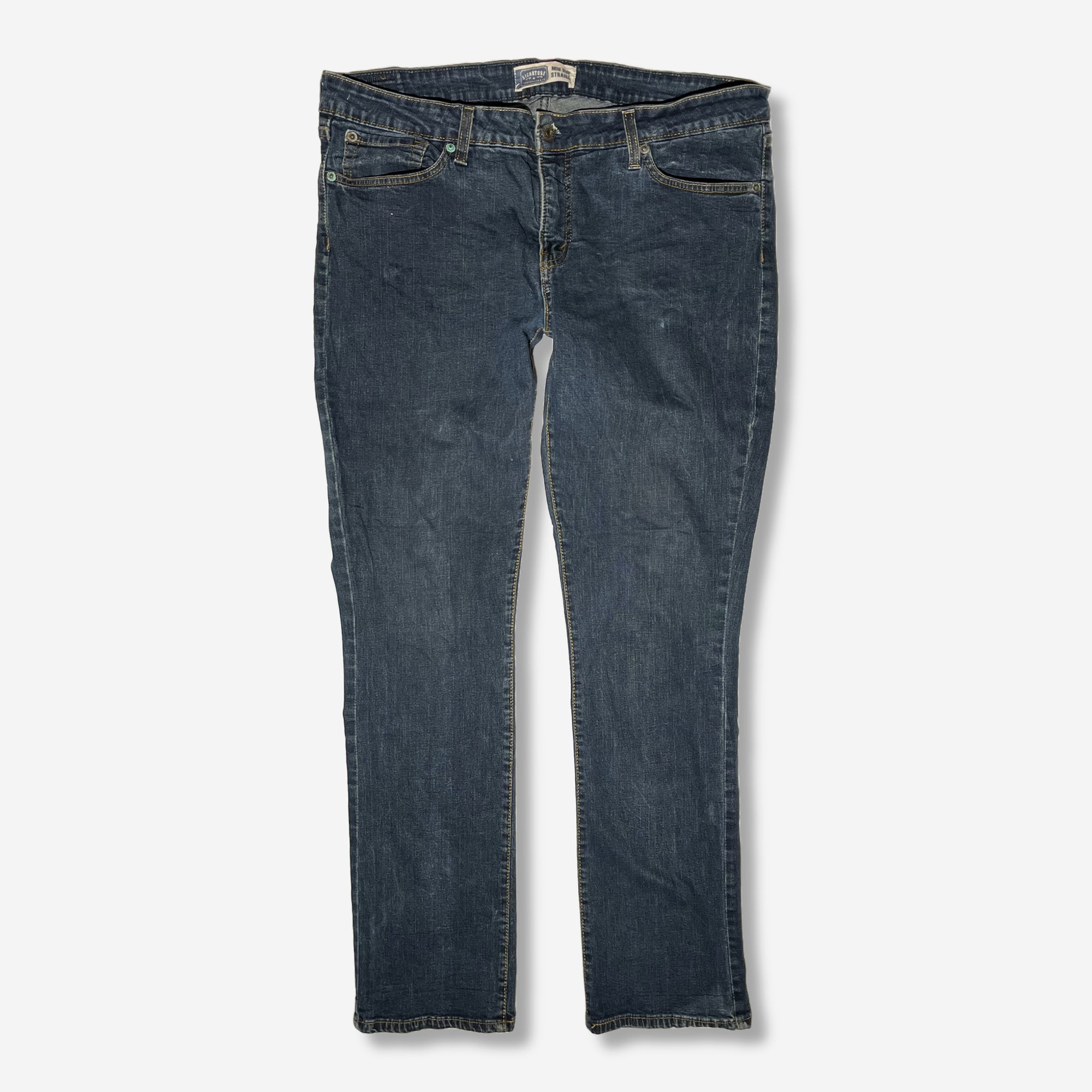 Mid Rise Straight Jeans (W34 x L32) - Evinto