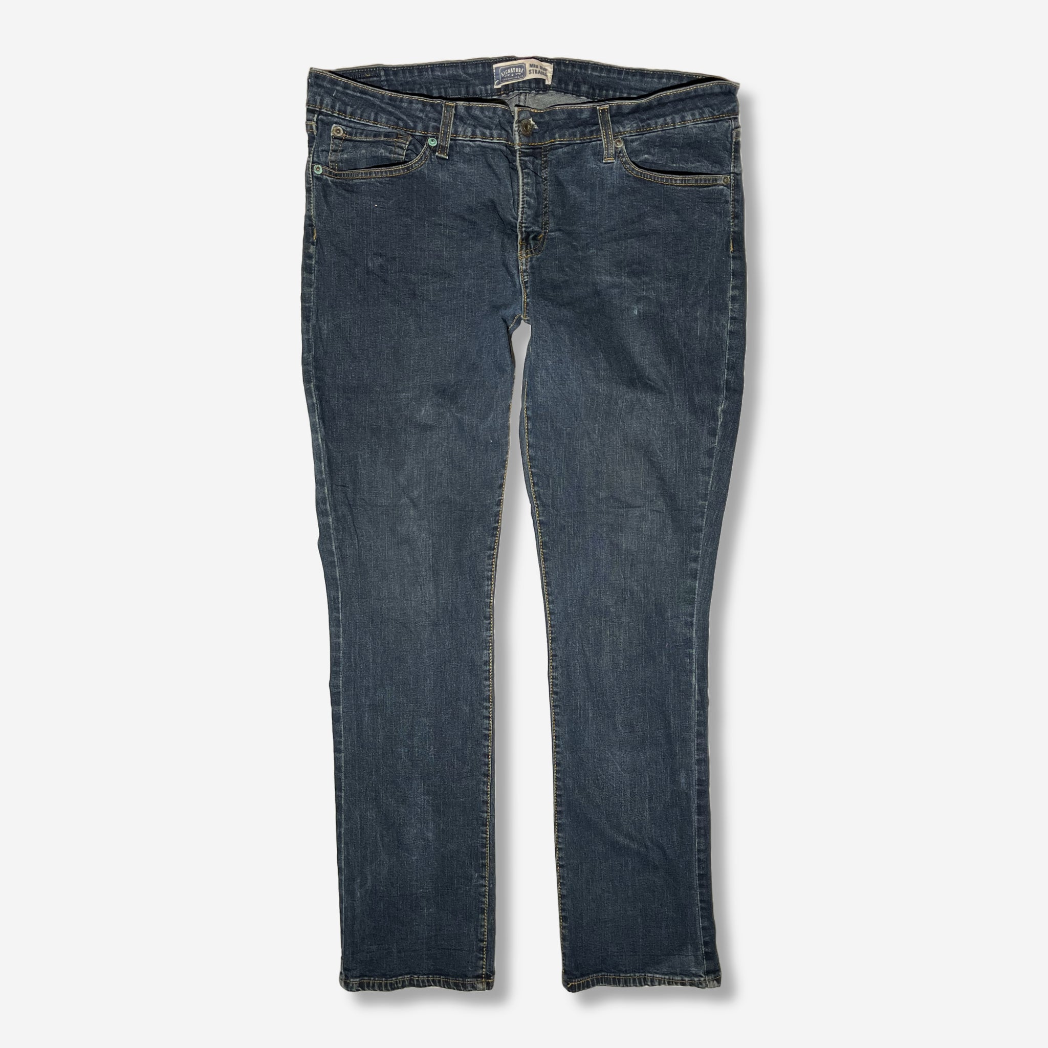Mid Rise Straight Jeans (W34 x L32) - Evinto