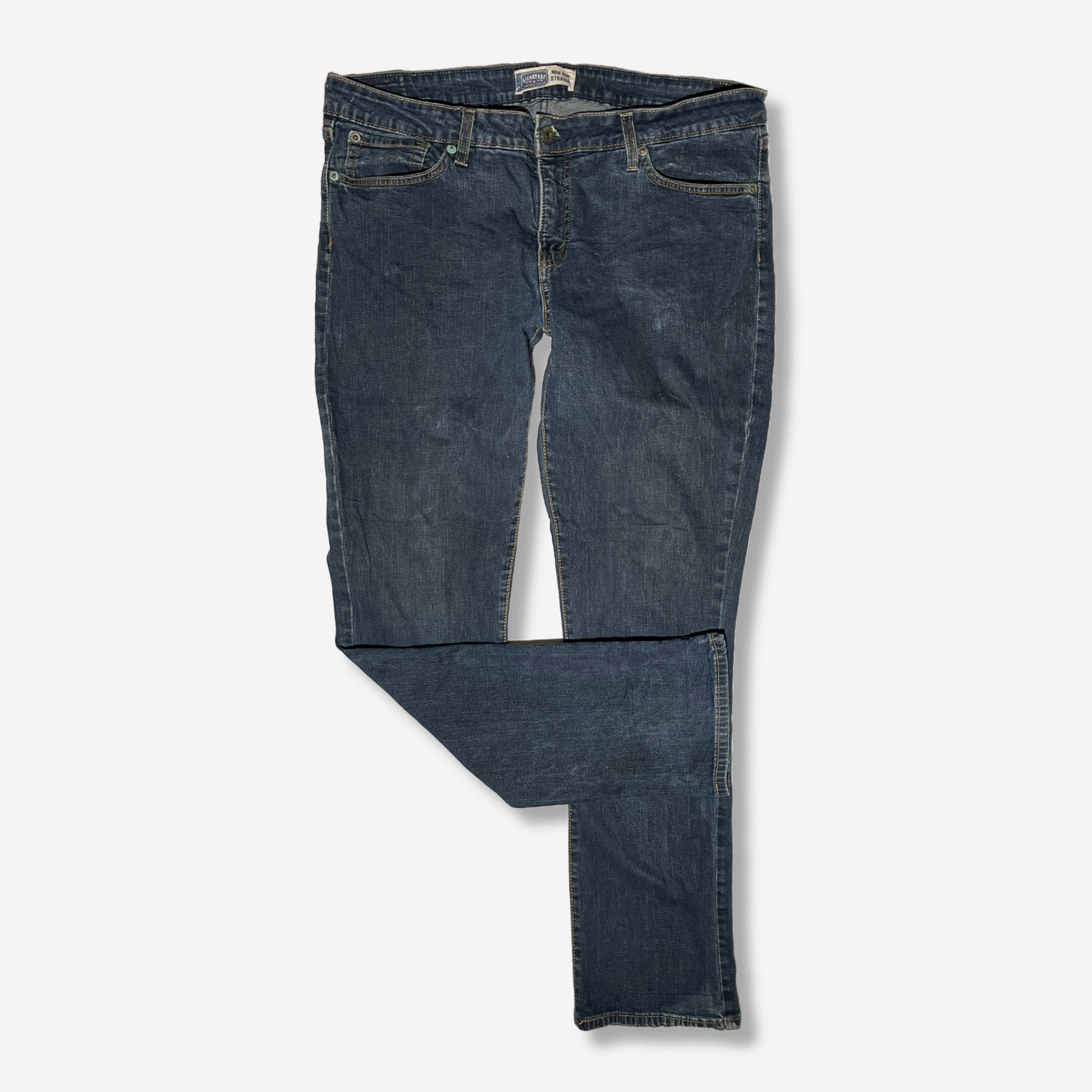 Mid Rise Straight Jeans (W34 x L32) - Evinto