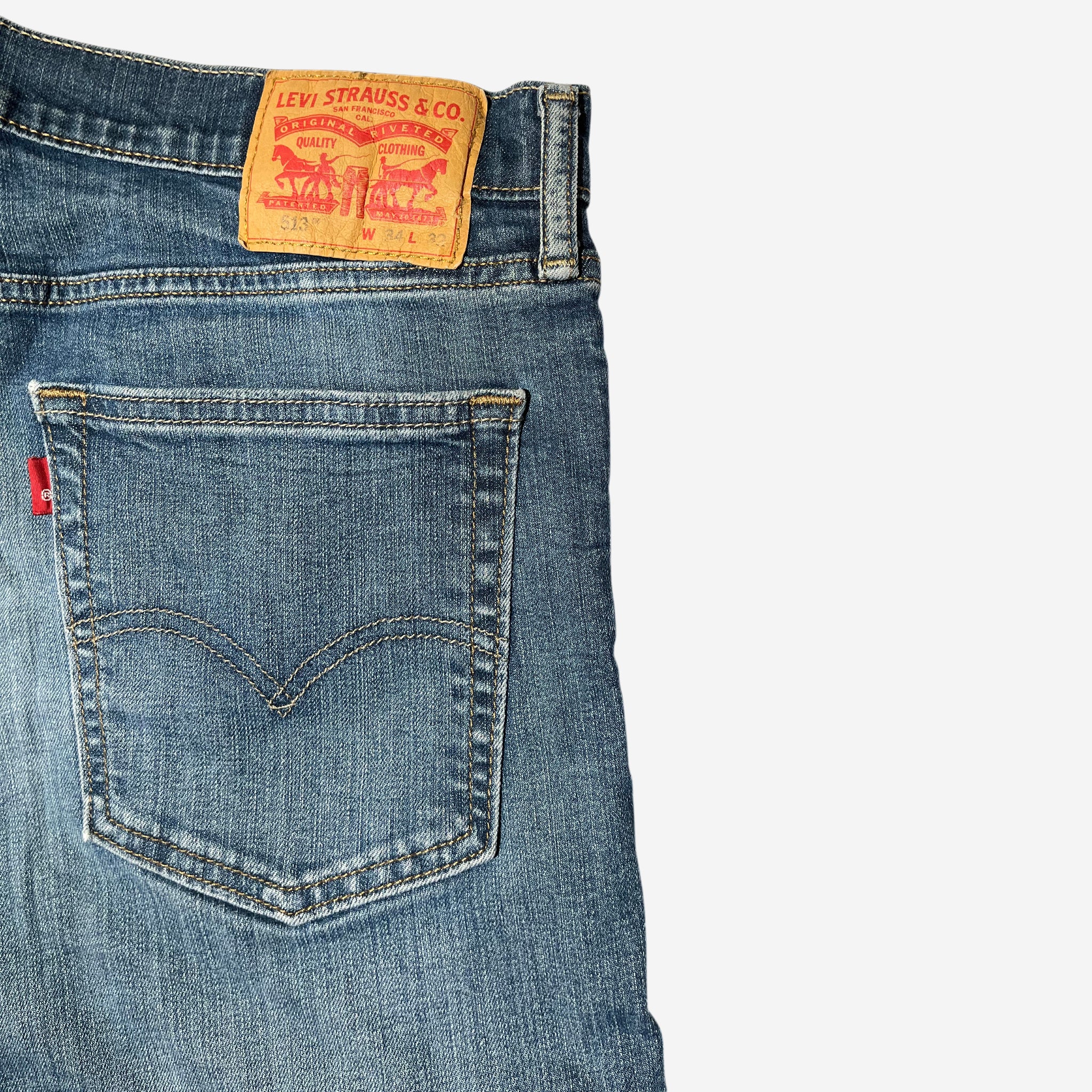 513' Slim Straight Fit Jeans (W34 x L32) - Evinto