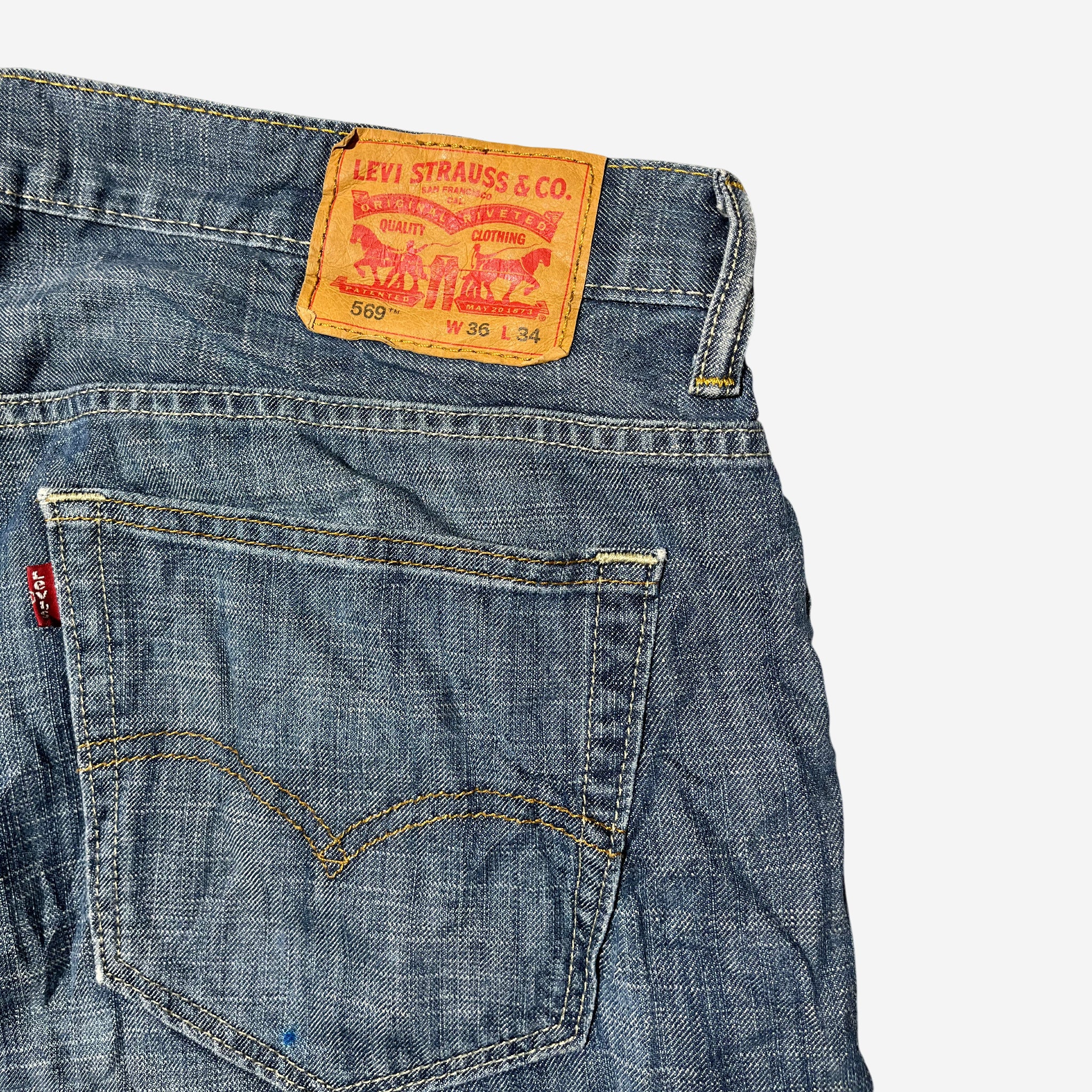 569' Loose Straight Fit Jeans (W36 x L34) - Evinto