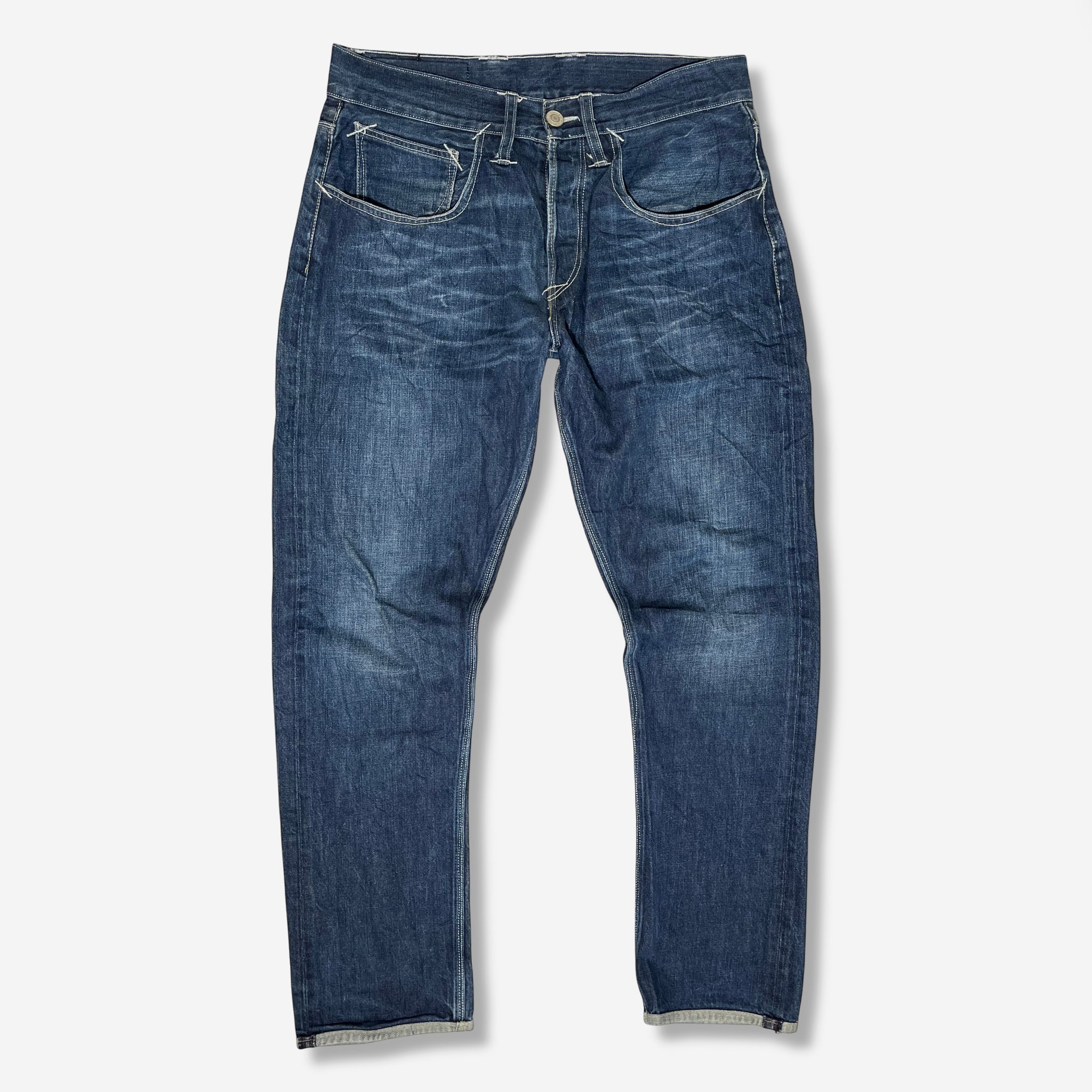 Straight Slim Jeans (W32 x L34) - Evinto