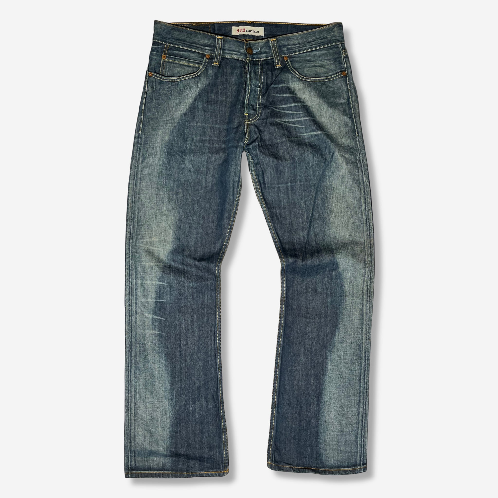 512' "Unique Wash" Bootcut Jeans (W36 x L34)