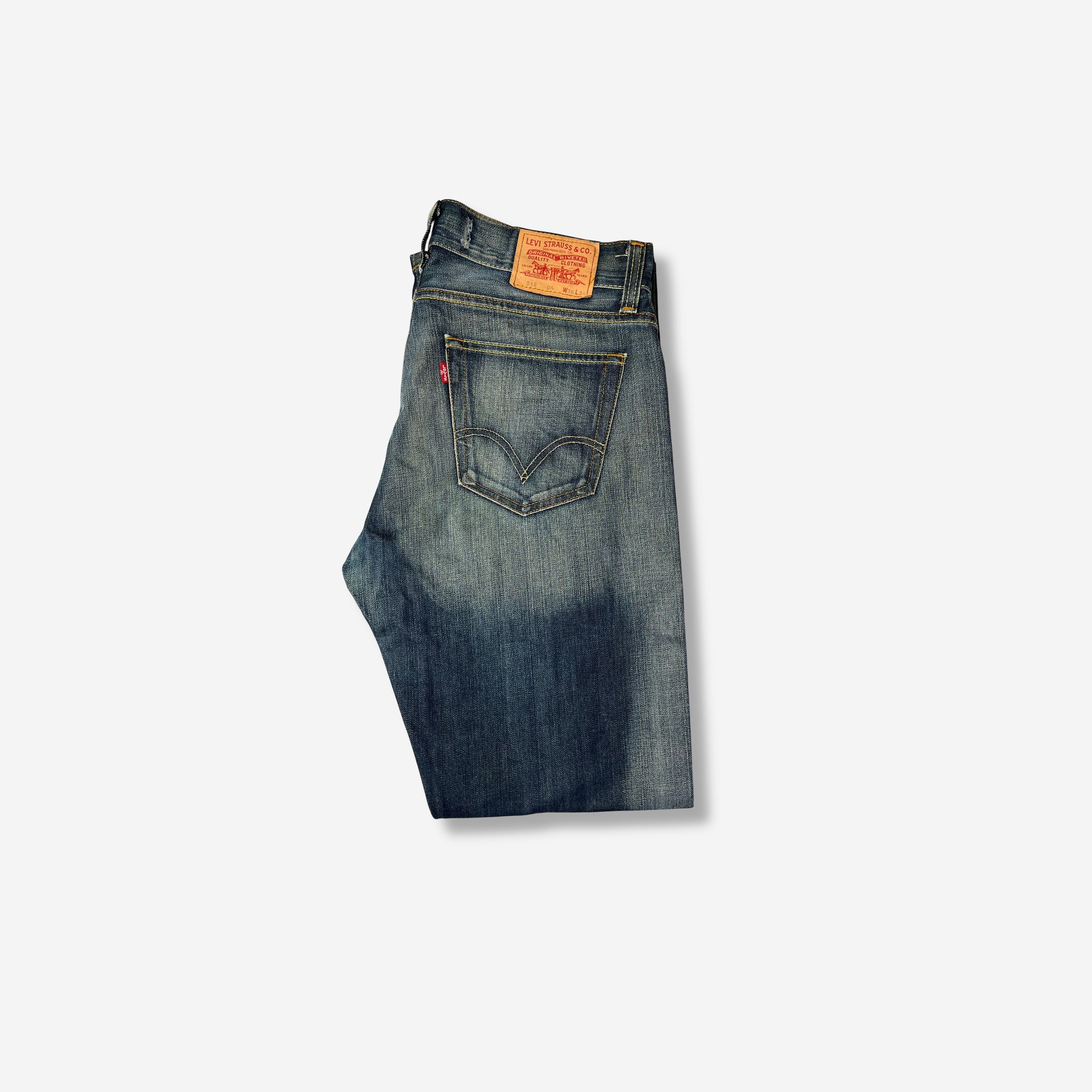 512' "Unique Wash" Bootcut Jeans (W36 x L34)