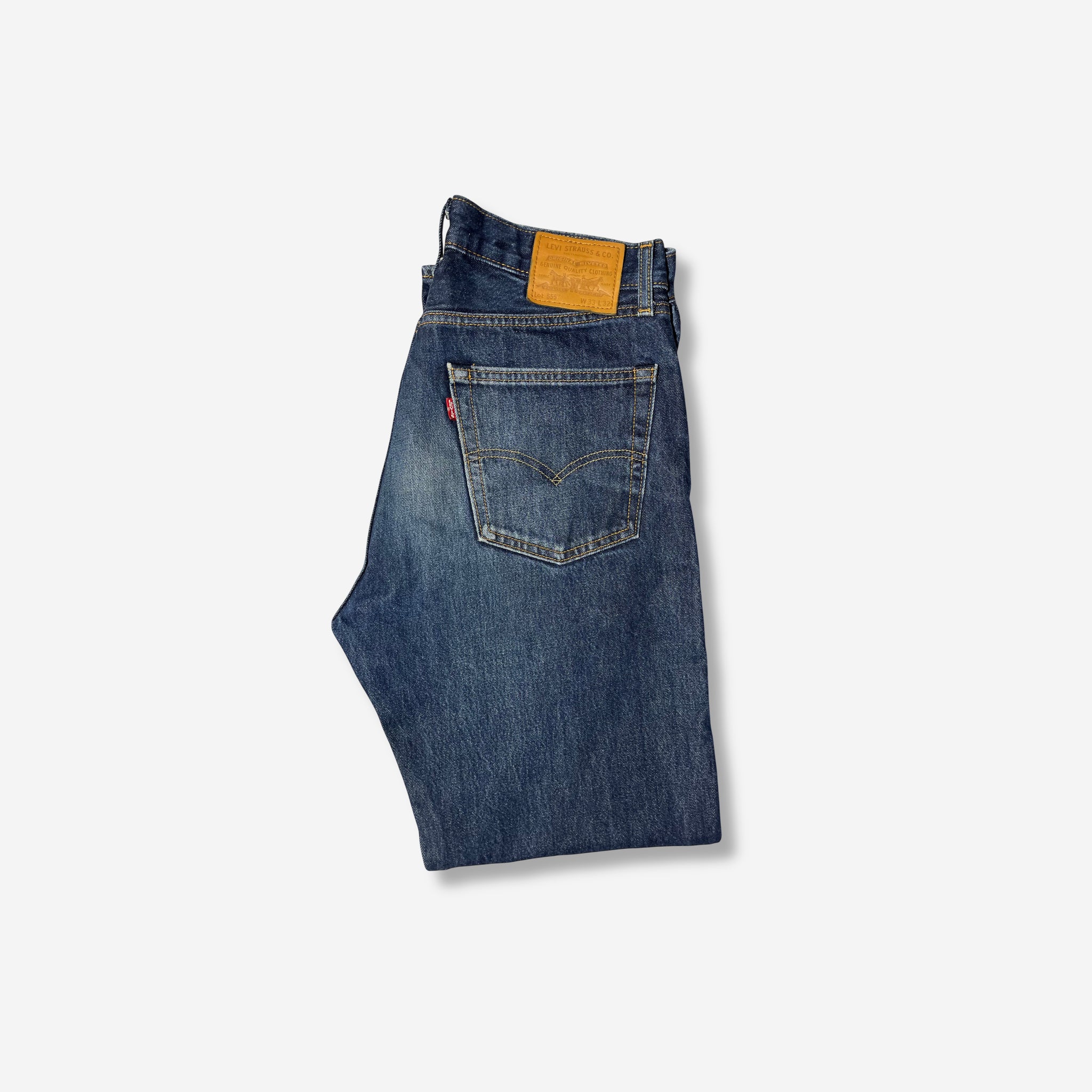 555' Relaxed Straight Fit Jeans (W33 x L32)